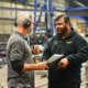 two engineeers talking to eachother at ITSS Engineering
